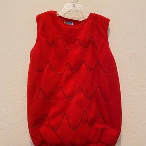 Pottery Barn Kids Dr. Seuss Red Fish Costume W/treat Bag